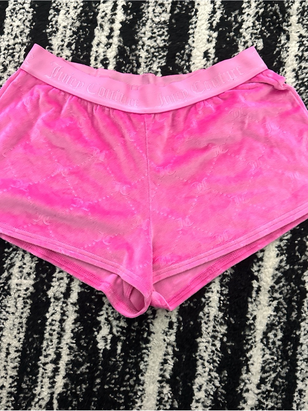 Juicy Couture Hot Pink Velour Athletic Lounge Shorts